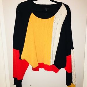 Geometric Oversized Sweater